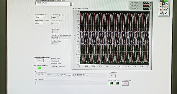 Ekran rejestratora danych 